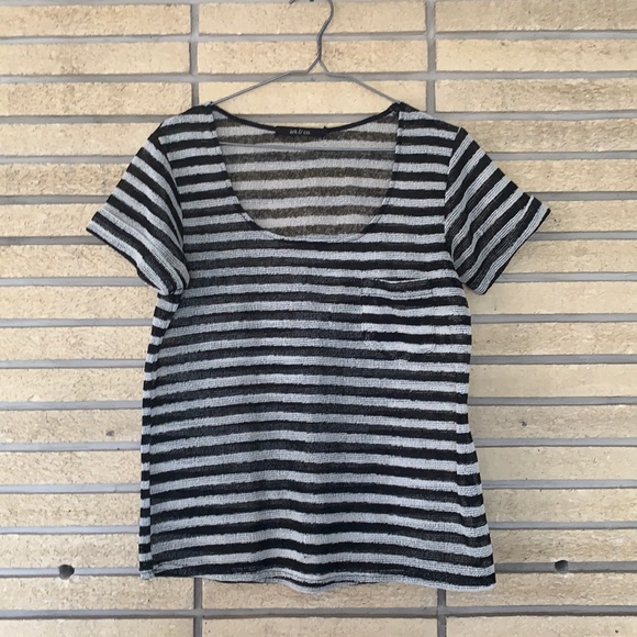 Ark & Co Striped Black/Cream Filet Shirt - Picture 1 of 3